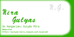 mira gulyas business card