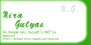 mira gulyas business card